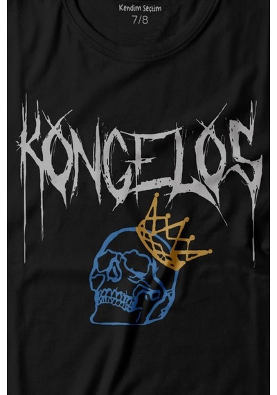 Kendim Seçtim Kongelos Kralsız Taç Gothic Urban Baskılı Tişört Çocuk T-shirt 001