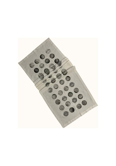 Naturel Ball El Baskı Runner Krem-siyah - 246441824 Krem-siyah