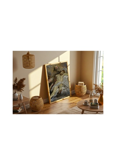 Rönesans Rubens Kutsal Üçleme Çerçevesiz Poster 21x30 Cm A4 Tablo Rönesans Klasik Sanat Duvar Dekoru