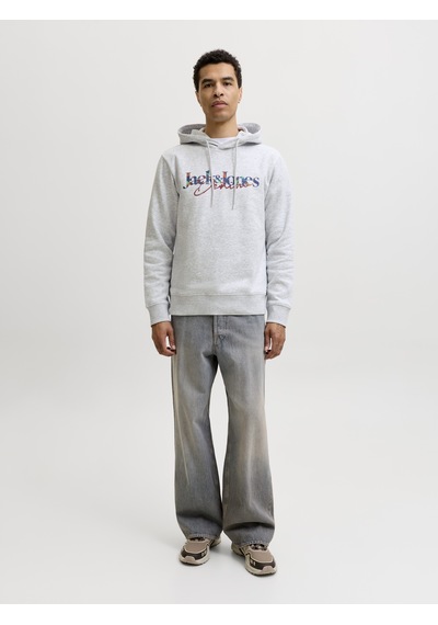 Jack & Jones Erkek Gögüs Baskili Kapüsonlu Sweatshirt - Tom - 12298419 Beyaz Melanj Jack & Jones Erkek Gögüs Baskili Kapüsonlu Sweatshirt - Tom - 12298419 Beyaz Melanj