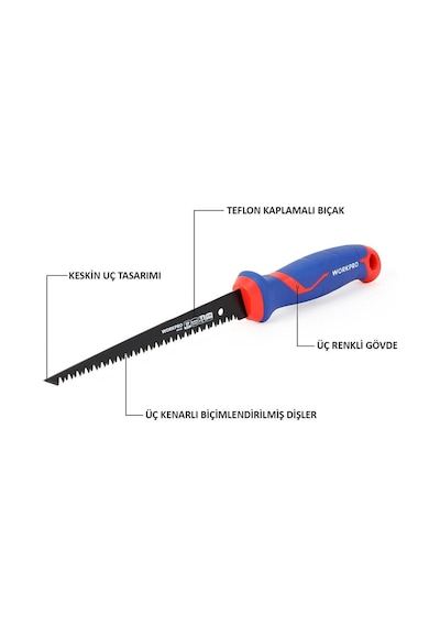 Workpro Wp215017 150mm Hızlı Kesim Profesyonel Bı-metal Alçıpan Testeresi Fr Wp215017