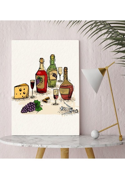 Bk Gift Şarap Tasarımlı Kanvas Tablo 30X50Cm-8