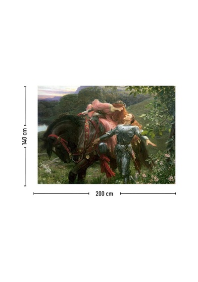 Merhametsiz Güzel Kadın John William Waterhouse Tablosu Pamuklu Kumaş Yağlı Boya Dokulu Duvar Kağıdı Renkli