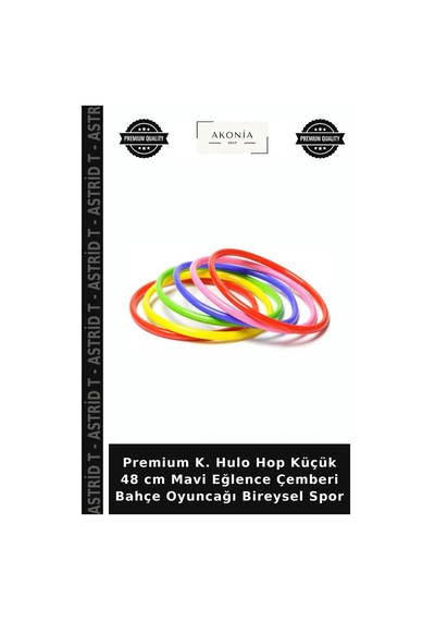 Premium K. Hulo Hop Küçük 48 Cm Mavi Eğlence Çemberi Bahçe Oyuncağı Bireysel Spor