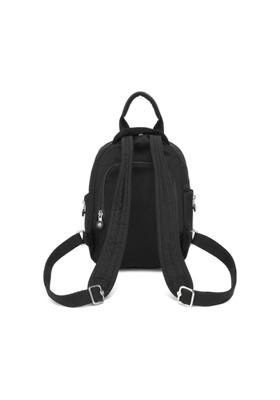 Smart Bags Günlük Küçük Boy Su Geçirmez Krınkıl Kumaş Kadın Sırt Çantası Siyah