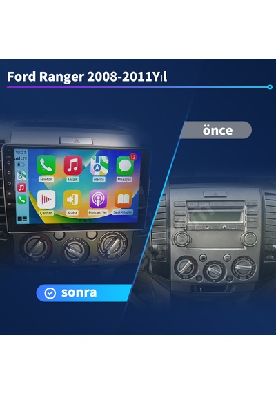 Ford Ranger 2008-2011 Yıl Multimedya 4-64 Gb Navigasyon