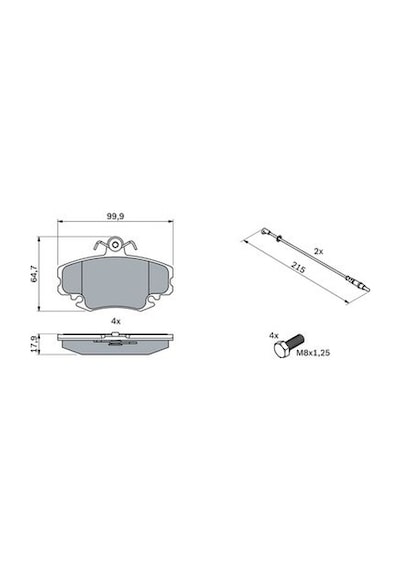 Dacia Sandero 1.5dci 2008-2012 Bosch Ön Balata Netpar21463