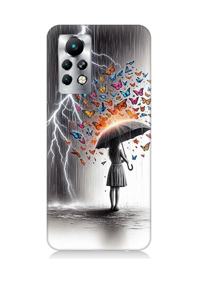 İnfinix Note 11 Pro Uyumlu Kelebek Fırtınası Desenli Silikon Kılıf