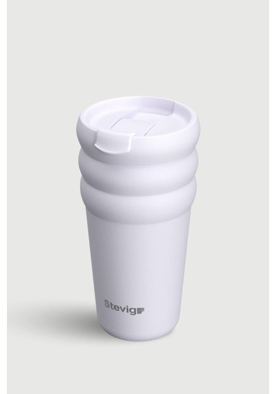 Stevig 3 Bubble Two-cap Straw Tumbler Çelik Termos 600 Ml Lilac Hint St-245 Lila