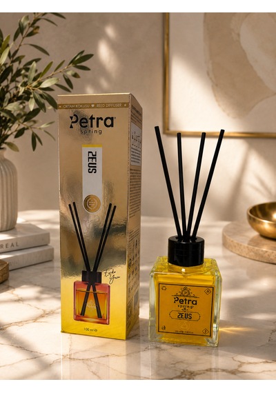 Zeus 100 Ml Bambu Çubuklu Oda Kokusu - Ortam Kokusu Ev Ofis Banyo Salon Kokusu Premium Reed Diffuser Bamboo Reed Diffuser, Air Freshener Soft Linen