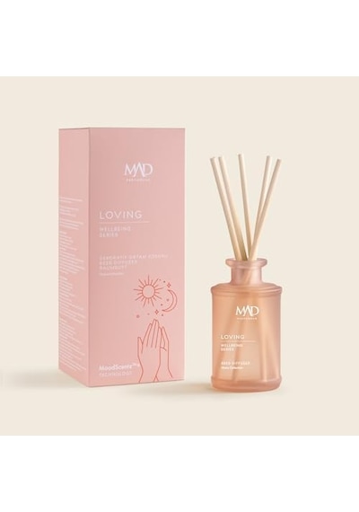 Mad Wellbeing Loving 190 Ml, Rattan Çubuklu Ortam Kokusu Gül, Şeftali Ve Amber İle Romantik Ve Sıcak Bir Atmosfer 50 x 22