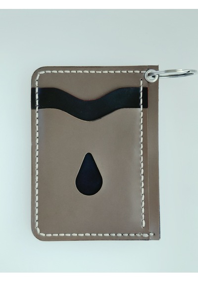Luna Luster Hakiki Deri El Yapımı Anahtarlıklı Kartlık Minimalist Cüzdan Ve Kartlık Drc99 Acı Kahverengi