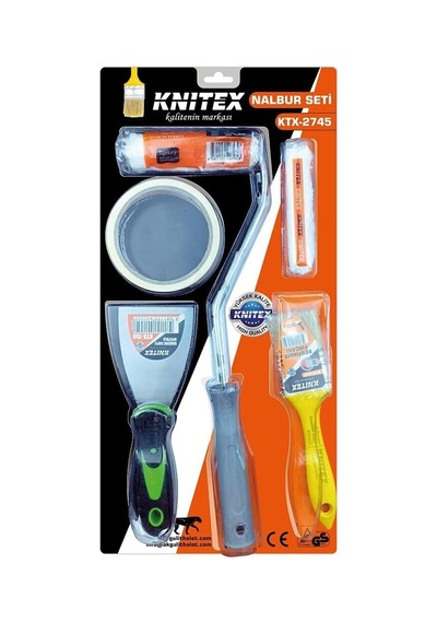 Tr 5pcs Boyacı - Nalbur Set Spatula - Kestirme Fırça - Yedek Rulo - Bant - 10cm Fırça 5264