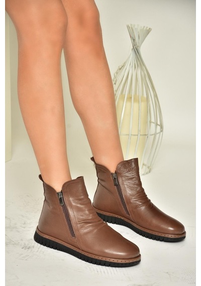 Fox Shoes T555366303 Kahverengi Hakiki Deri Comfort Ortopedik Taban Kadın Bot Kahverengi Fox Shoes T555366303 Kahverengi Hakiki Deri Comfort Ortopedik Taban Kadın Bot Kahverengi
