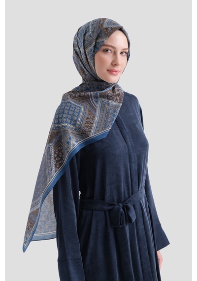 Armine Elegance Pamuk - İpek Şal As464 Lacivert