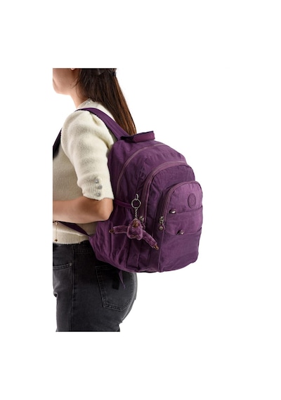 Baginn Kadın Sırt Çantası Çok Cepli 30 25 Cm Hafif Klinkır Kumaş Spor Seyahat Çantası Su İtici Kumaş Mor