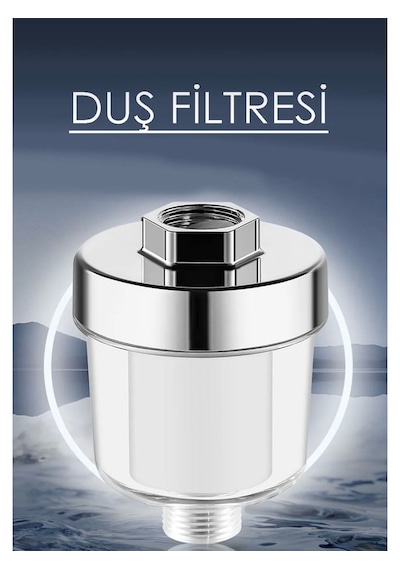Truva Su Arıtma Filtresi - Duş Ve Banyo Kireç Arındırıcı Filtre Krom