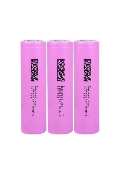 Dmegc Inr18650-26e - 3.7v 2600 Mah Li-ion Şarjlı Pil - 7.5a 3 Lü Paket