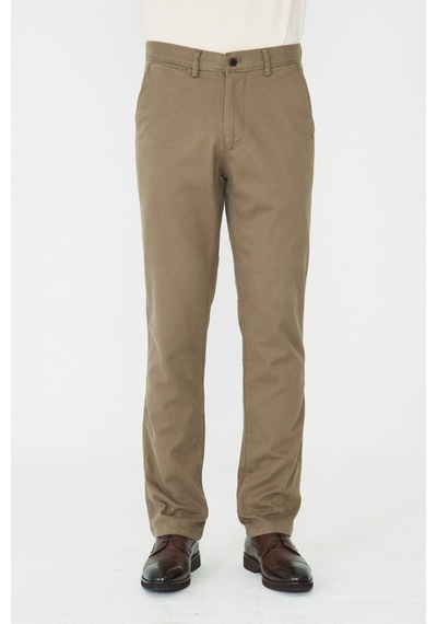 Koyu Bej Modern Kesim Chino Erkek Spor Pantolon VİZON Koyu Bej Modern Kesim Chino Erkek Spor Pantolon VİZON