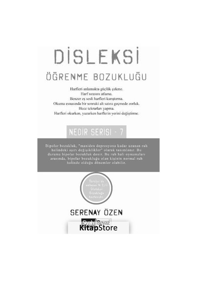 Disleksi Öğrenme Bozukluğu - Nedir Serisi 7 - Serenay Özen - Siyah Beyaz