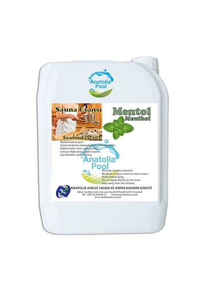 Sauna Buhar Esansı Mentol 5 Lt Anatolıapool Sauna Essence Menthol