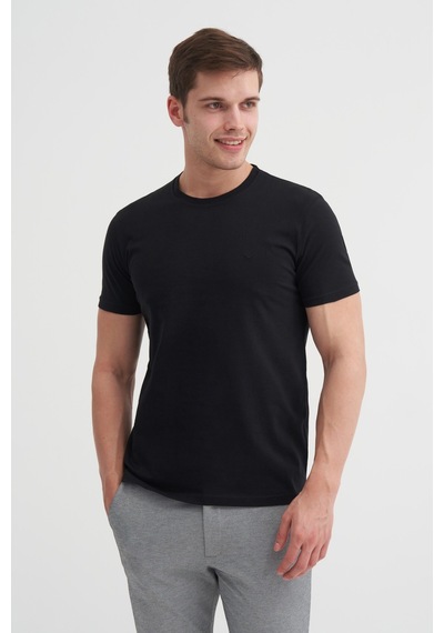 Cazador Basic Süprem Erkek T-shirt 46230 Siyah Siyah