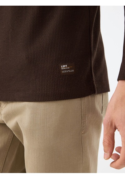 Loft Regular Fit Kahverengi Erkek Uzun Kollu T-shirt Lf2040679 Kahverengi