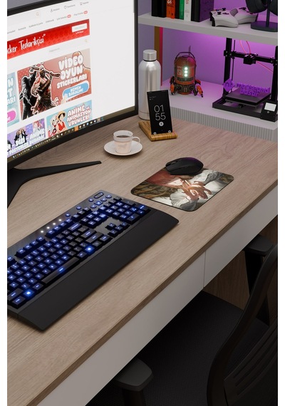 Chainsaw Man Anime V5 - 22x18 Gaming Kauçuk Kaymaz Taban Mouse Pad Fare Altlığı