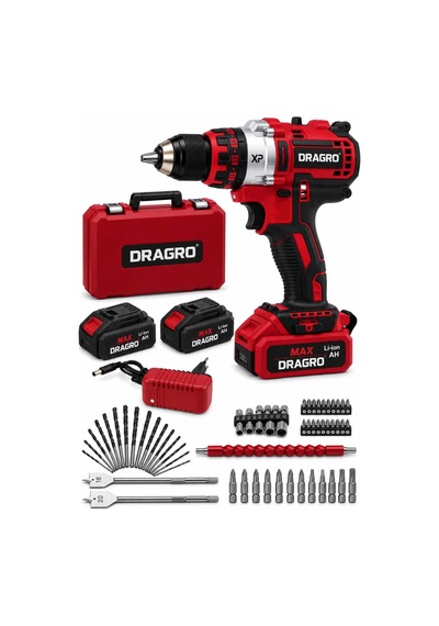 Dragro Drg-21v Çelik Mandren K Çift Akülü Şarjlı Darbeli Matkap Xxr