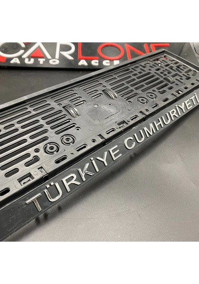 2 Adet Plakalık Parlak Siyah Türkiye Cumhuriyeti Çıtçıtlı