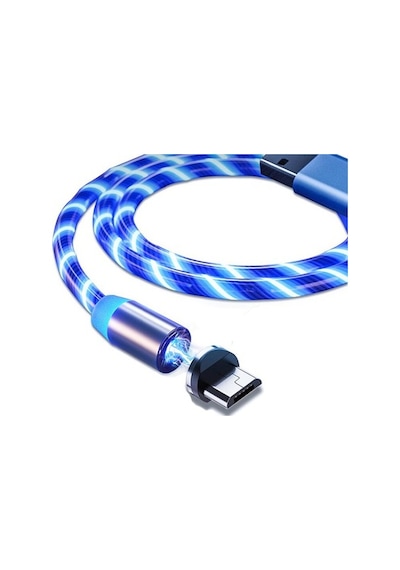 Microcase Micro Usb Işıklı Manyetik Şarj Kablosu 100 Cm - Al2618
