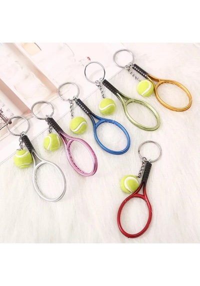 Gerçekçi Tenis Raketi Tasarımlı Şık Anahtarlık Kolye Çanta Süsü Tennis Keychain 5047