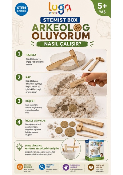 Stemist Box: Arkeolog Oluyorum Ahşap