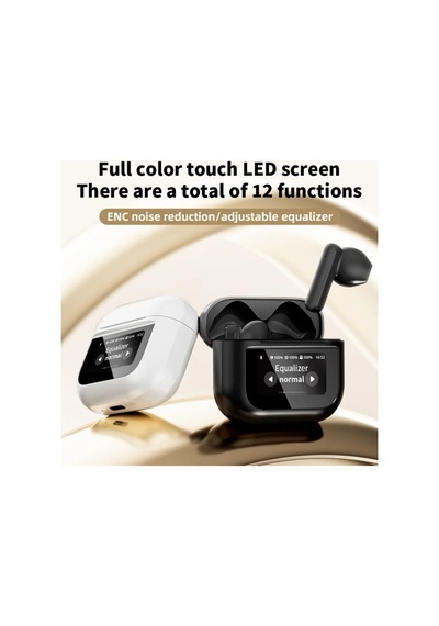 Bluetooh Kablosuz Kulaklık Lcd Ekranlı Tüm Bildirimleri Ekran Üzerin De Görme Ve Yönlenirme Arama Beyaz - 615220939