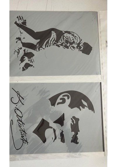 Büyük Boy Kemal Atatürk Stencil Kalıp 2 Adet Birden