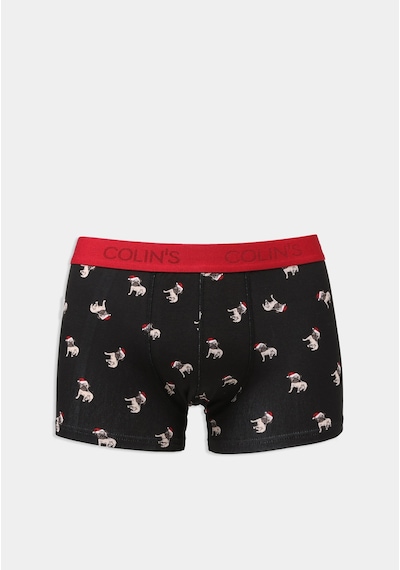 Colin's Colins Modern Fit Baskılı Erkek Siyah Boxer Cl1077019 Q1.v1 Blk Siyah