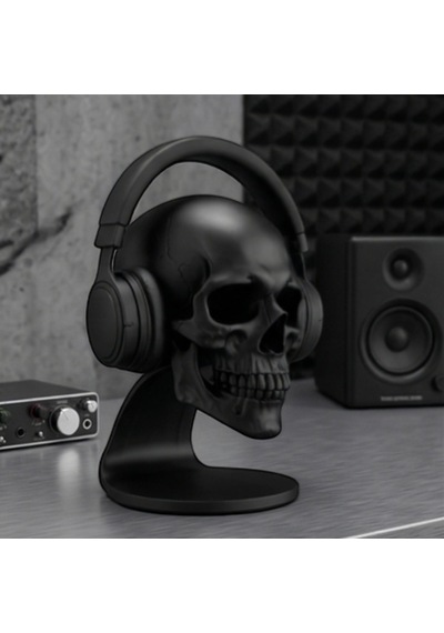 Happy3dworld Kafatası Kulaklık Standı, 3d Baskı Gotik Oda Dekoru