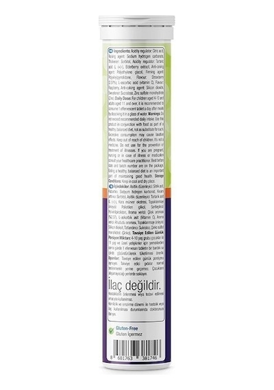 Natures Supreme Sambucus Nigra 20 Efervesan Tablet Çilek-Ahududu