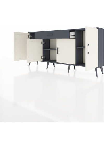 Arges Konsol 3 Raflı Tek Çekmeceli 4 Kapaklı 176x30x83 Antrasit-aytaşı/antrasit Aytaşı/antrasit Arges Konsol 3 Raflı Tek Çekmeceli 4 Kapaklı 176x30x83 Antrasit-aytaşı/antrasit Aytaşı/antrasit