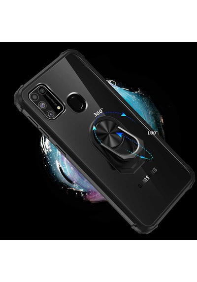 Samsung Uyumlu Galaxy M21 Kilif Standli Yüzüklü Mola Silikon Kapak 466785736
