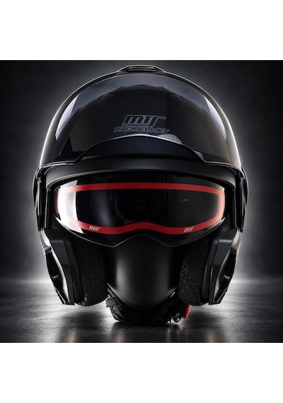 M-969 Modüler 180 Açılır Çeneli Motosiklet Kaskı Mat Siyah