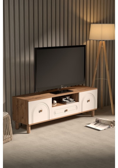 Bohem Tv Ünitesi 150 Cm N Çizgili Mdf Kapak Altın