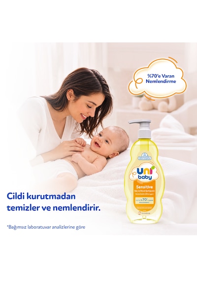 Uni Baby Sensitive Saç Ve Vücut Şampuanı 700 ML 3'lü