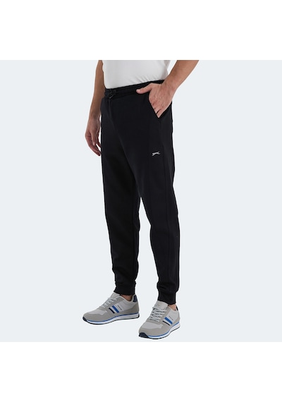 Slazenger NACIO Erkek Cepli Dar Paça Siyah Eşofman Altı