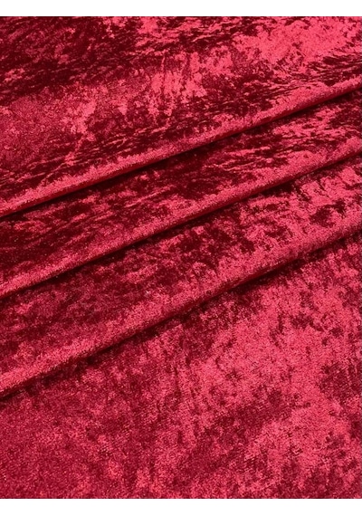 Enesar Home Parlak Kadife Bordo Kumaş Döşemelik Kumaş (Likrasiz & Astarli) 100 x 140 cm