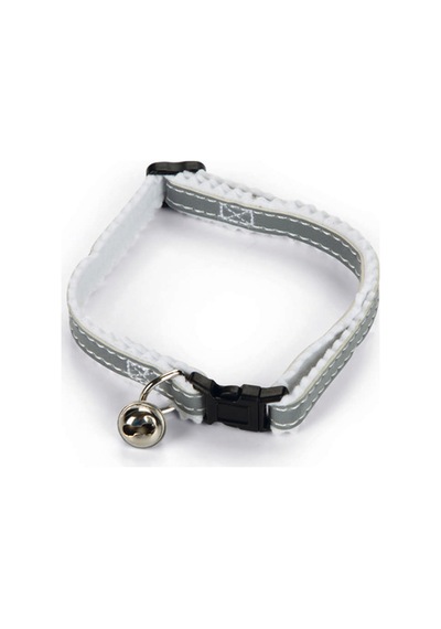 Beeztees - 212 - Reflektör Kedi Boyun Tasması - Dpmıx-hb - 31cm Gri