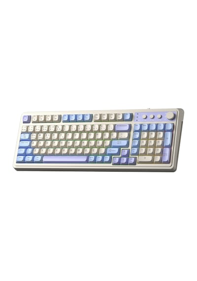 Aula S99 Retro Rgb Gaming 3 Modlu Bluetooth/2.4ghz/usb-c Kablosuz Makrolu Türkçe Q Klavye Mavi