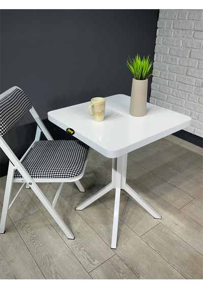 Zeren Kare Balkon Masası Mutfak Yemek Masası 60 Cm