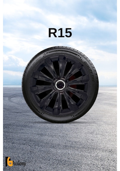 Mitsubishi Lancer Evo 15'' İnç Jant Kapağı 4 Adet Siyah S118