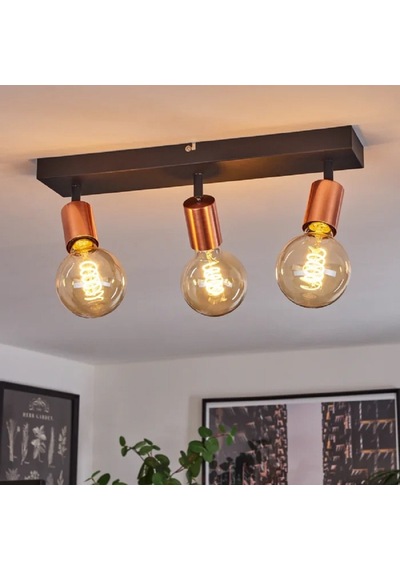 Riolıght Modern2 Siyah2 3xe27 Duylu Mafsallı Hareketli Başlık Glop Ampul Hariç Metal Spot Avize Siyah